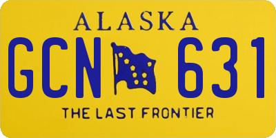 AK license plate GCN631