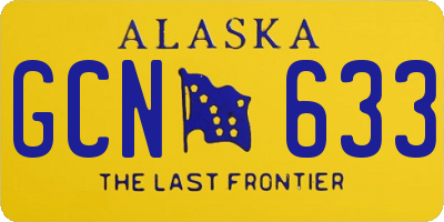 AK license plate GCN633