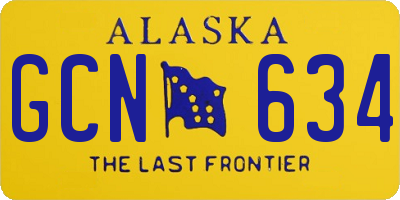 AK license plate GCN634