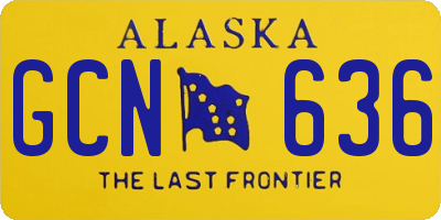 AK license plate GCN636