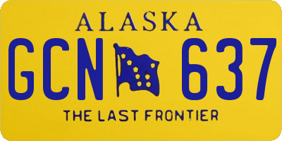 AK license plate GCN637