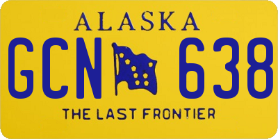 AK license plate GCN638