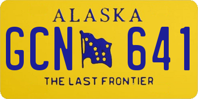 AK license plate GCN641