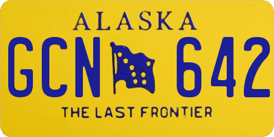AK license plate GCN642