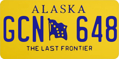 AK license plate GCN648