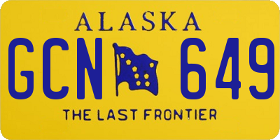 AK license plate GCN649