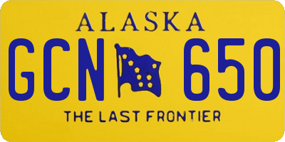 AK license plate GCN650
