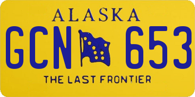 AK license plate GCN653