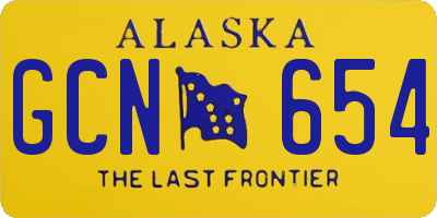 AK license plate GCN654