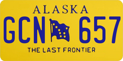 AK license plate GCN657