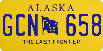 AK license plate GCN658