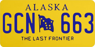 AK license plate GCN663