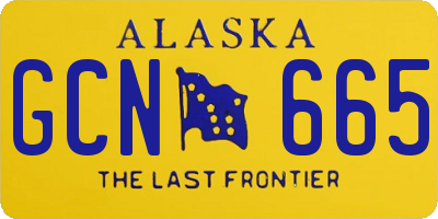 AK license plate GCN665