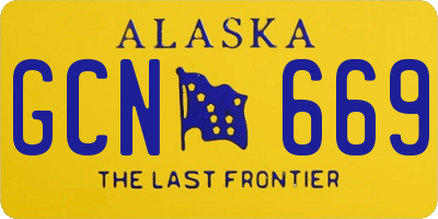 AK license plate GCN669