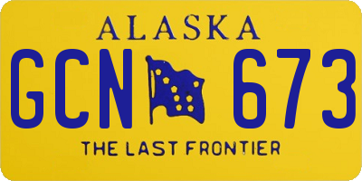 AK license plate GCN673