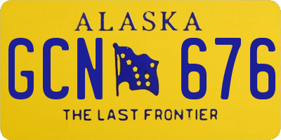AK license plate GCN676