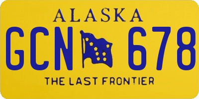 AK license plate GCN678