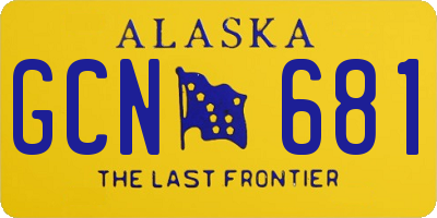 AK license plate GCN681