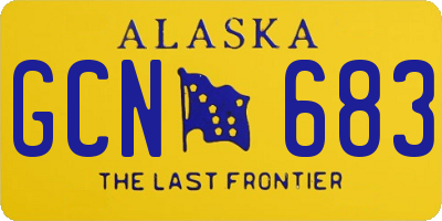 AK license plate GCN683