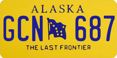 AK license plate GCN687