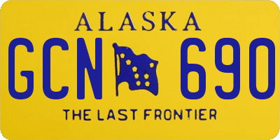 AK license plate GCN690