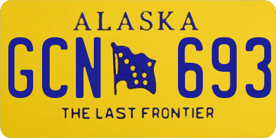 AK license plate GCN693