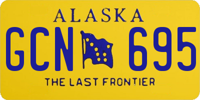 AK license plate GCN695