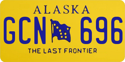 AK license plate GCN696