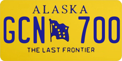 AK license plate GCN700