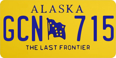 AK license plate GCN715