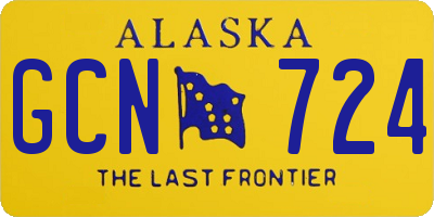 AK license plate GCN724