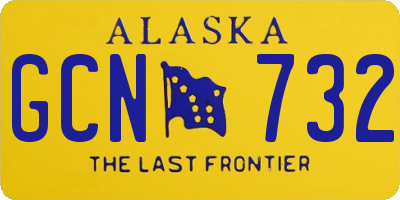 AK license plate GCN732