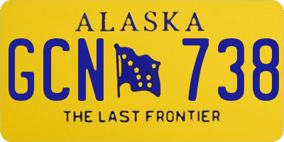 AK license plate GCN738