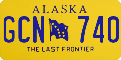 AK license plate GCN740