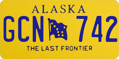 AK license plate GCN742