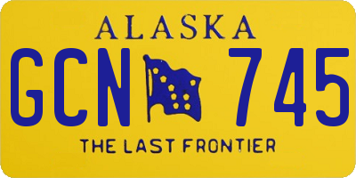 AK license plate GCN745