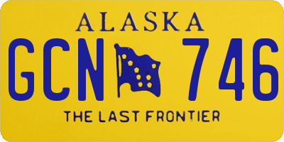 AK license plate GCN746
