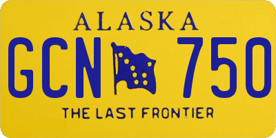 AK license plate GCN750
