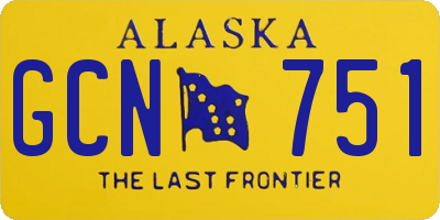 AK license plate GCN751
