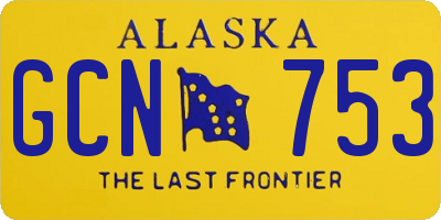 AK license plate GCN753