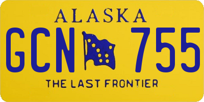 AK license plate GCN755