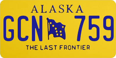 AK license plate GCN759