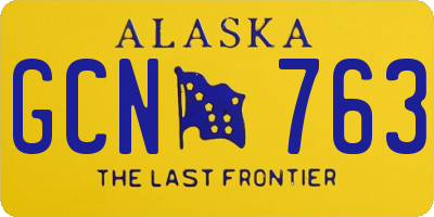AK license plate GCN763