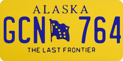 AK license plate GCN764