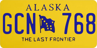 AK license plate GCN768