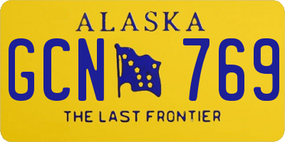 AK license plate GCN769