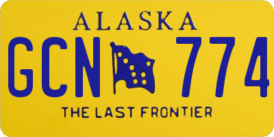 AK license plate GCN774