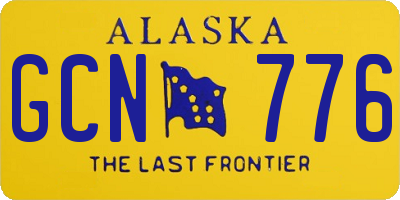 AK license plate GCN776