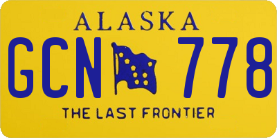 AK license plate GCN778