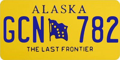 AK license plate GCN782